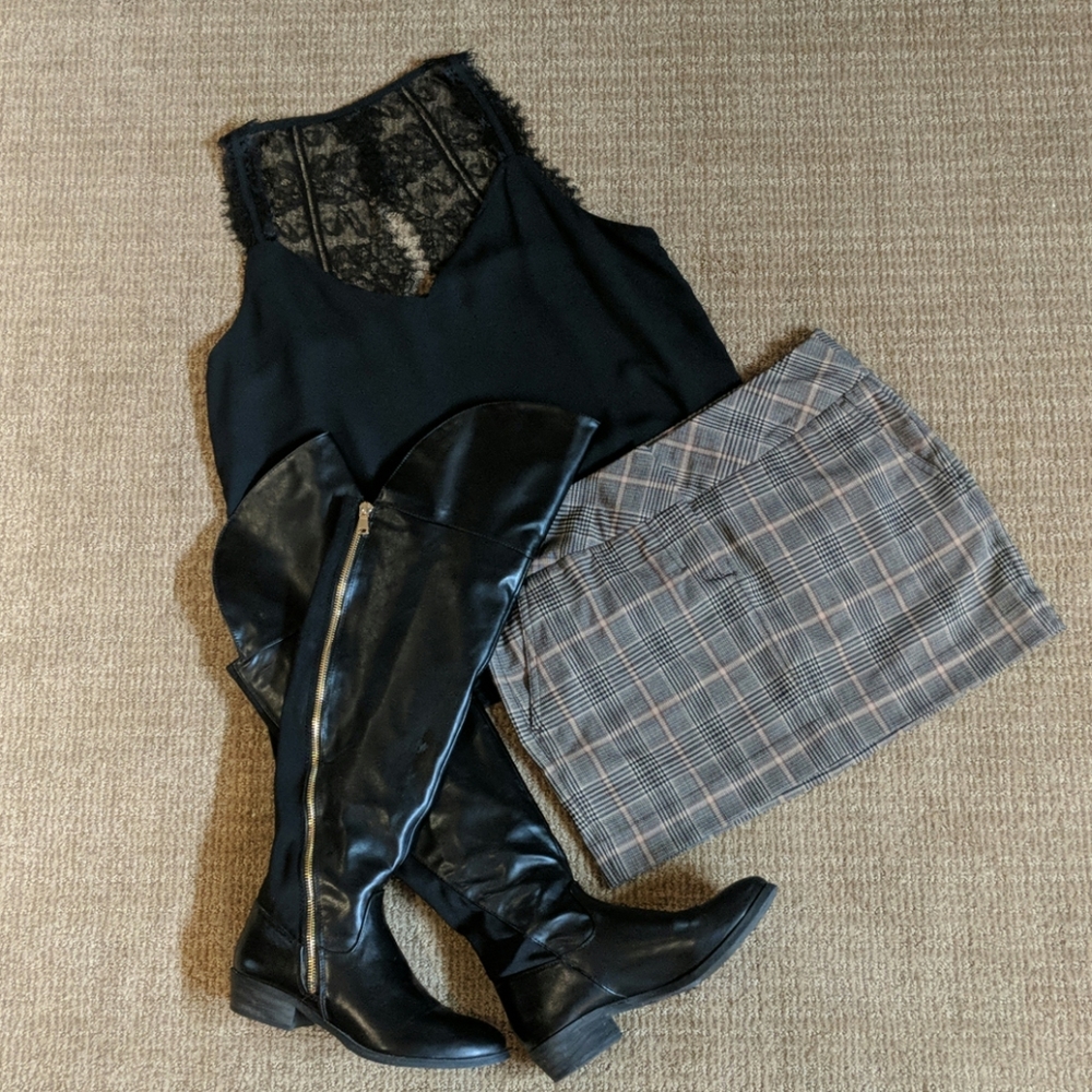 Black over-the-knee boots